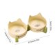 thumbnail image 3 of Comedero elevado para mascotas de doble cuenco de cerámica – Comedero elevado para perros para gatos, cuencos anchos y poco profundos contra la fatiga por bigotes, protección, 150 ml, rosa, 3 of 7