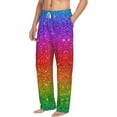 thumbnail image 2 of Balery Men'S Rainbow Glitter Pants,Sleepwear Pants,Pajama Pants,Pj Bottoms Drawstring And Pockets-X-Large, 2 of 9