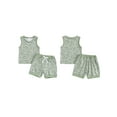 thumbnail image 3 of Aojekbee Baby Boy Dinosaur Outfits, Sleeveless Round Neck Tank Tops + Elastic Waist Shorts 2 Piece Summer Set for Infant Toddler, 3 of 10
