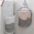 thumbnail image 3 of Wall-Mounted Foldable Laundry Basket with Mesh Design for Bathroom Storage and Organization Solution, 3 of 5