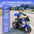 thumbnail image 5 of Erivess Kids Electric Motorcycle, 3 Wheel Ride on Trike for Boys Girls Ages 3-8, 6V Battery Powered Motorbike with LED Headlights and Storage Trunk, Blue Toddler Toy Car, Max Load 66 lbs, 5 of 6