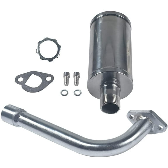 Exhaust Pipe Header w/Muffler For Predator 196cc 212cc Honda GX160 GX200 Go Kart