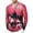 Red V-Neck, variant on Men Halloween Shirts V Neck Spooky Plus Size Shirts Long Sleeve Button Down Pumpkin Ghost Graphic Vacation Tops Skeleton Fall Winter Loose Blouse Wine XS