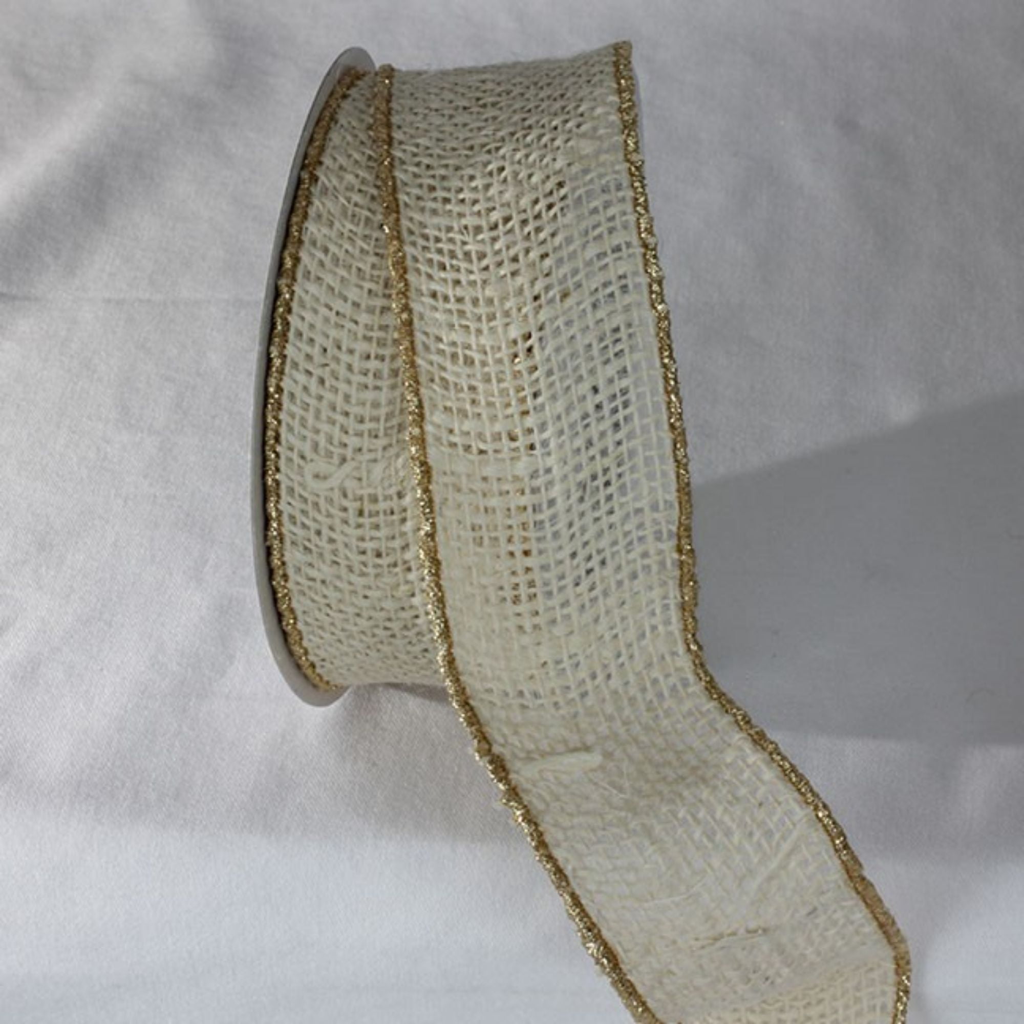 ivory burlap ribbon