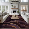 thumbnail image 3 of Abstract Marble Texture Large Area Rugs 8x10 ft Purple Gold Modern Art Washable Rug Non Slip Indoor Carpet Absorbent Floor Mat for Living Room Bedroom Dining Room, 3 of 9