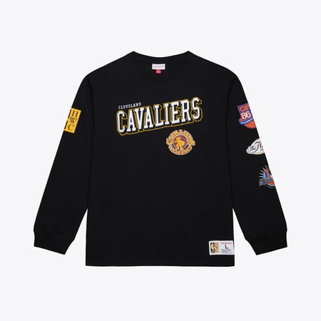 Men's Mitchell & Ness Black Cleveland Cavaliers Training Camp Long-Sleeve T-Shirt