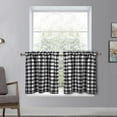 thumbnail image 6 of Window Tiers Curtains Valances for Kitchen Lattice Top Half Curtain Tier 74x61cm 2 Panle, 6 of 10