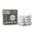 thumbnail image 3 of 4 Pieces Pet Water Fountain Filter Replacement Circular Washable Flower Shape Feeder Waterer Filters Filtering Tool Accessories, 3 of 8