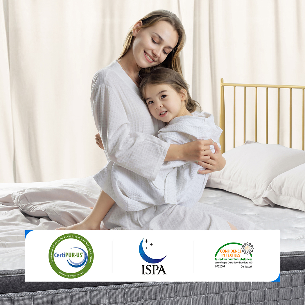 MICOOLS 14" Gel Memory Foam Spring Hybrid Mattress in a Box,Full Mattress