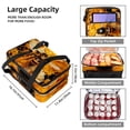 thumbnail image 3 of Honeybee Double Layered Insulated Lunch Bag with Two Compartments, Large Capacity, Refrigerated, Hand-Carried - 7.1x11.4x16.1 Inches, 3 of 6