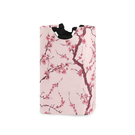 Laundry Basket Laundry Hampers 12.6*11* 22.7 Inch Storage Basket Laundry Hampers is Lightweight and Foldable Pink Plum Seamless