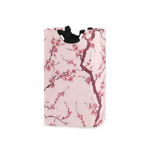 Laundry Basket Laundry Hampers 12.6*11* 22.7 Inch Storage Basket Laundry Hampers is Lightweight and Foldable Pink Plum Seamless