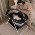 thumbnail image 6 of Dream On Me Karley Bassinet in Black, Quick Fold and Easy to Carry, Large Storage Basket, 6 of 10