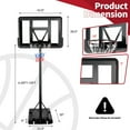 thumbnail image 3 of Yardi Yarda Adjustable Portable Basketball Hoop Stand with Shatterproof Backboard Wheels, Kids Adjustable Basketball Hoop, 3 of 10