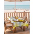 thumbnail image 2 of Outdoor Tablecloth with Umbrella Hole for Patio/Picnic/Party/Camping, Lemon Basket Summer Waterproof Table Cloth Rectangle Table Cover Washable, Farmhouse Blue Yellow Plaid (60"x 102"), 2 of 8