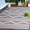 thumbnail image 2 of SAFAVIEH Cabana Briella Geometric Indoor/Outdoor Area Rug, Black/Ivory, 5'1" x 7'6", 2 of 14