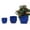 Antique Blue, variant on S-HOME Set of 3 Antique Light Green Ceramic Planters, 15" 12" 9" Modern Flower Pots for Indoor/Outdoor