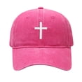 thumbnail image 2 of Siminsem 4th of July American Flag Hat Vintage Distressed Cotton Dad Hat Baseball Cap USA Adjustable Patriotic Hat for Men Women Retro Washed 6 Panel Unstructure, Hot Pink, One Size, 2 of 5