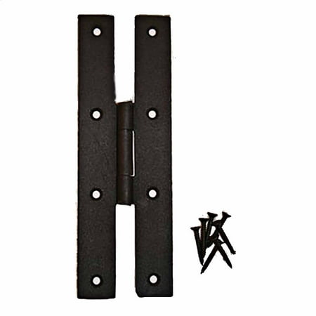 Black Iron Flush Door Hinge H Forged High Rustproof Finish 7 Inch