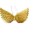 thumbnail image 1 of 2 Pcs Ailes d'Angel pour Enfants Accessoires de Cosplay Costumes de Fête d'Halloween Ailes d'Angel Accessoires de Robe de Performance pour Halloween, Mariage, Festival (Doré), 1 of 5
