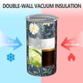 thumbnail image 2 of 20oz Coffee Tumblers Pioneer Flower Floral Print Pattern Stainless Steel Vacuum Insulated Travel Tumbler Coffee Cups Mug with Lid and Straw with Cleaning Brush for Cold & Hot Drinks, 2 of 5