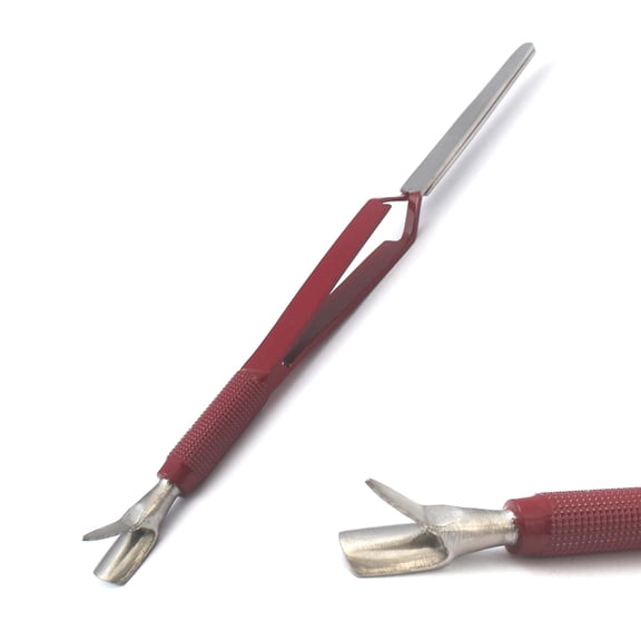 OdontoMed2011 C-curve Nail Pinching Tool Wand Acrylic Gel Tips Multi-function Young Color Coated (Maroon)
