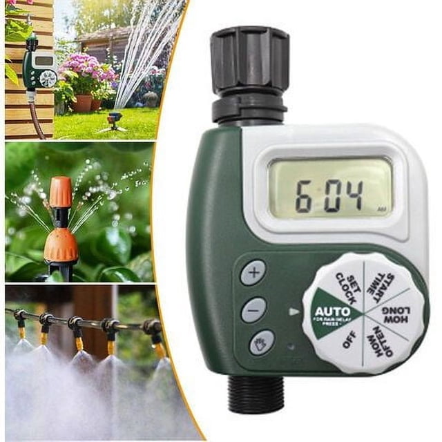 Multi-Program Modes Sprinkler Timers, Waterproof Digital Irrigation Timer for Garden and Greenhouse, Programmable Garden Hose Timer with Easy Installation, Large LCD Screen for