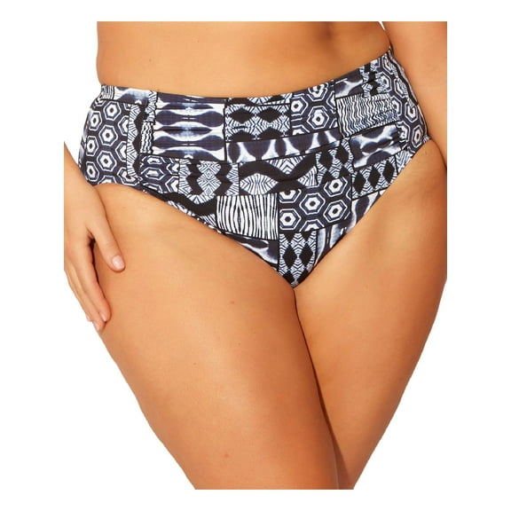 Bleu Rod Beattie Womens Plus Printed High Waist Swim Bottom Separates