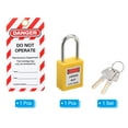 thumbnail image 3 of Unique Bargains Lockout Tagout Locks with Key, Loto Locks Safety Padlock Keyed Different with Lockout Tag Style 1, Yellow, 3 of 6