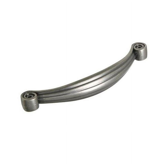 Utopia Alley Whitton Pull Handle - Decorative Cabinet Drop Pull Handles for Cabinets and Drawers - Vintage Cabinet Hardware with Hand Finished Pewter - Metal Drawer Pull Handle, 3.8" Center to Center