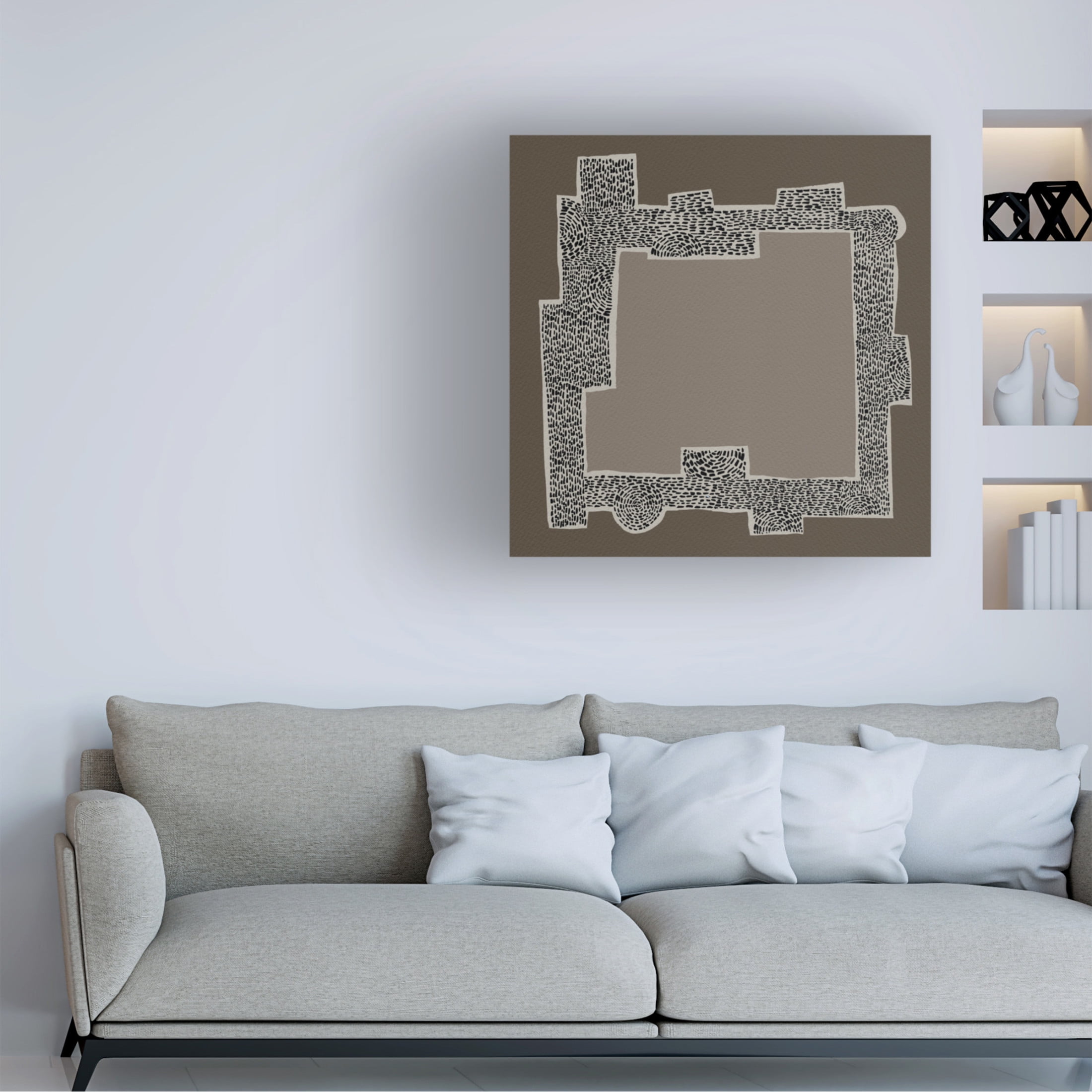 Trademark Fine Art Regina Moore  Neutral Stack I Canvas Wall Art