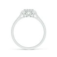 thumbnail image 2 of ANGARA Natural Composite Diamond Halo Engagement Ring in 14K White Gold for Women (Size-2.45mm| Color-H| Clarity-SI2) | April Birthstone, Anniversary, Jewelry Gift for Women | Natural Diamond Ring, 2 of 8