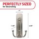 thumbnail image 2 of Gancho doble Storage Hook Command, tamaño grande, níquel cepillado, 1,8 kg, 2 of 9