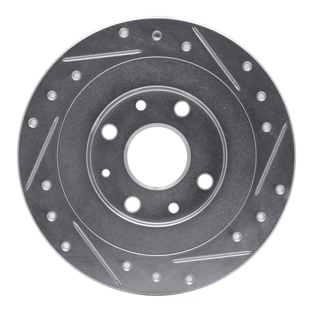 Dynamic Friction Company 631-54003L DFC Brake Rotor - Drilled And Slotted - Silver