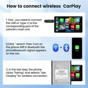 CarlinKit Mini 5C Wireless CarPlay Adapter Wired to Wireless 5.8Ghz Easy Installation for Factory Wired Apple CarPlay Wireless Type-C/USB Adapter