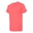 thumbnail image 2 of Men Heavy Cotton Multi Colors T-Shirt Color Coral Silky Large Size, 2 of 5