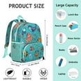 thumbnail image 6 of Colorful Tropical Sea Life Student Backpack - Waterproof Lightweight School Bag with Cute Cartoon Crab and Marine Ocean Beach Pattern, Comfortable Dual Straps, 6 of 6