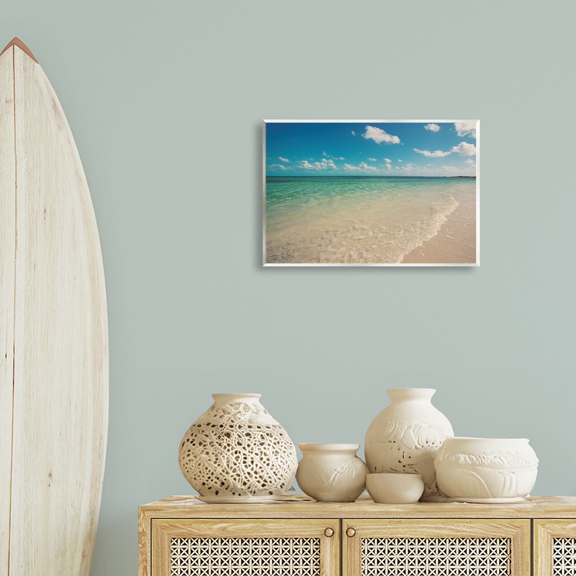 Stupell Industries Tranquil Coast Shore Coastal Photography Unframed Art Print Wall Art, 19 x 13