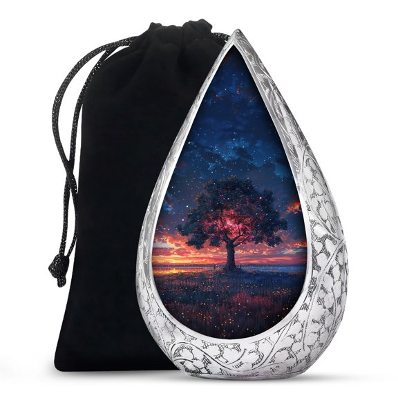 JAGSHASHI Starry Dusk Reverie - Adult Urn - Adult Ashes Urn - Decorative Urns For Ashes - Classic Urns - Funeral Urn - Funeral Urn Ashes - 10 Inch - Large