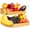 2-Tier - Light Golden, variant on Bamboo Banana Holder w/ Hanging Hook, Rustic Wooden Grape Stand, Bamboo Banana Hanger by Golden Nature