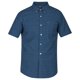 thumbnail image 2 of Hurley Camisa abotonada con forro para hombre, azul, extragrande Hurley Botones al frente, 2 of 2