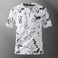 thumbnail image 5 of TEAJOPSUU Men's Graphic Print Sports T-Shirt Quick Dry & Moisture-Wicking Odor-Resistant & Stretchy & Wrinkle Resistant A-White, 5 of 6