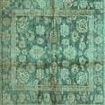 thumbnail image 1 of Ahgly Company Indoor Square Oriental Light Blue Traditional Area Rugs, 8' Square, 1 of 4