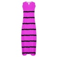 thumbnail image 4 of Dvkptbk Women's 2024 Robes d'Été Mode à Rayures Imprimées Sans Manches à Col en V à Étages Fluides Robe de Plage Vacances Fête Longue Robe Débardeur Maxi, 4 of 5