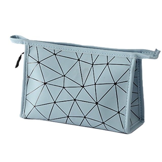 Faux Leather Makeup Bag Waterproof Portable Cosmetic Pouch Toiletry Storage Bag