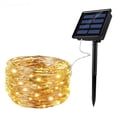 thumbnail image 1 of Guirnaldas de luces solares (7 m), luces LED de alambre de cobre, luces de hadas, luces decorativas solares impermeables para interiores y exteriores, adecuadas para jardín, hogar, baile, fiesta, Navidad JM, 1 of 5