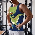 thumbnail image 5 of Cauagu Dino Playing Roller Skate Print Men's Sleeveless Muscle Shirts,Tank Tops Quick Dry Workout Tank Top Gym Muscle Tee Fitness Bodybuilding T Shirt for Men-X-Large, 5 of 7