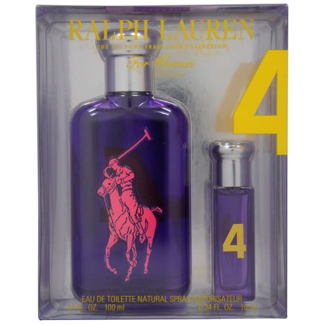 The Big Pony Fragrance Collection 4 by Ralph Lauren for Women 2 Pc Gift Set 3.4oz EDT Spray 0.34oz EDT Spray