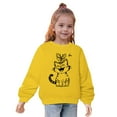 thumbnail image 2 of SGFCWSX Girls Fleece Sweatshirt Print Oversized Pullover Top Toddler Fall Crew Neck Sweatshirts Yellow Size 2 Years, 2 of 4