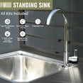 thumbnail image 3 of Stainless Steel Faucet, 8-inch-deep Sink - Outdoor Kitchen for Dish Rinsing, 3 of 3